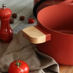 Faitout Ector Induction Aluminium Revêtu 24 Cm Rouge -Cuisine À Domicile 108015 2 1 Faitout Ector induction aluminium revetu 24 cm rouge Ogo