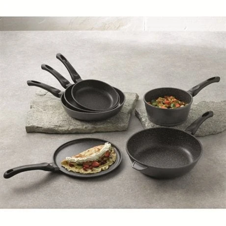 Lot 3 Pièces - 2 Poêles 24 Et 28 Cm Et Une Crêpière Avec Revêtement Dur Comme La Pierre 2 Lot 3 Pièces - 2 Poêles 24 Et 28 Cm Et Une Crêpière Avec Revêtement Dur Comme La Pierre – Image 2