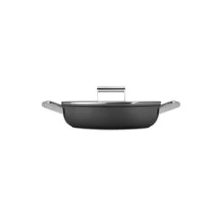 Smeg Sauteuse Aluminium Antiadhésive 28 Cm Noir Mat Avec Couvercle En Verre Trempé -Cuisine À Domicile 112002 2 1 Sauteuse aluminium antiadhesive 28 cm noir mat avec couvercle en verre trempe Smeg