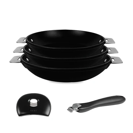 Lot De 3 Poêles Amovibles Cookway Avec Anse Et Poignée 20 24 28 Cm 1 Lot De 3 Poêles Amovibles Cookway Avec Anse Et Poignée 20 24 28 Cm