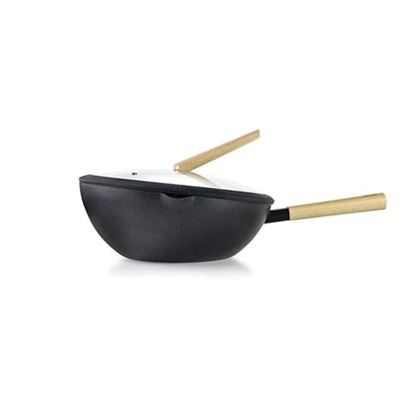 Ibili Wok Aluminium Antiadhésif Avec Couvercle 30 Cm 1 Ibili Wok Aluminium Antiadhésif Avec Couvercle 30 Cm