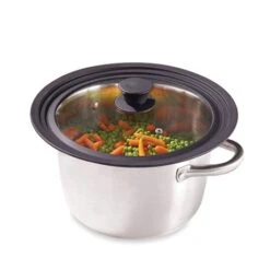 Lot 2 Couvercles En Verre Multi-diamètres De 16 à 28 Cm 5 Lot 2 Couvercles En Verre Multi-diamètres De 16 à 28 Cm -Cuisine À Domicile 14903 2 3 Lot 2 couvercles en verre multi diametres de 16 a 28 cm Mathon