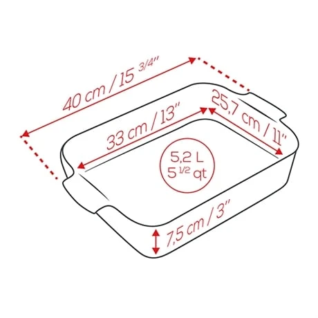 Peugeot Plat Four Rectangulaire Céramique écru 40 Cm 3 Peugeot Plat Four Rectangulaire Céramique écru 40 Cm – Image 3