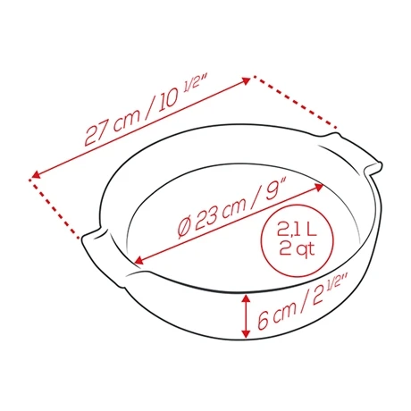 Peugeot Plat Four Rond Céramique écru 27 Cm 2 Peugeot Plat Four Rond Céramique écru 27 Cm – Image 2
