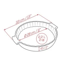 Peugeot Tourtière Céramique écru 28 Cm -Cuisine À Domicile 201203 2 3 Tourtiere ceramique ecru 28 cm Peugeot