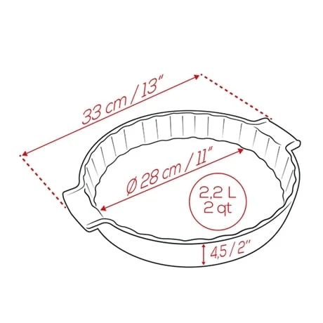 Peugeot Tourtière Céramique Ardoise 28 Cm 4 Peugeot Tourtière Céramique Ardoise 28 Cm – Image 4