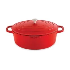 Produits populaires 14 Cocotte Légère Ovale En Fonte D’aluminium 32 Cm 6,5 L Rouge