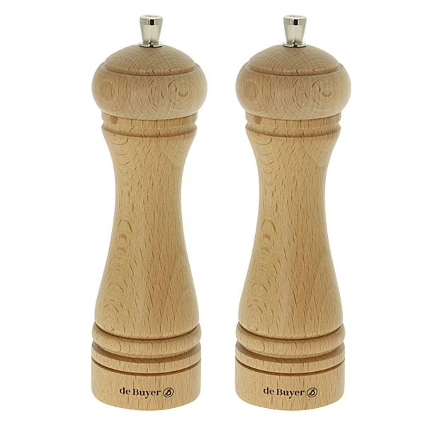 De Buyer Set Moulins à Poivre Et à Sel JAVA Naturel 18 Cm 1 De Buyer Set Moulins à Poivre Et à Sel JAVA Naturel 18 Cm