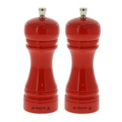 De Buyer Set Moulins à Poivre Et à Sel JAVA Rouge 14 Cm