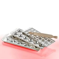 Imperia Coffret Raviolamp Tris 3 Plaques à Raviolis Et Tortellis + Rouleau