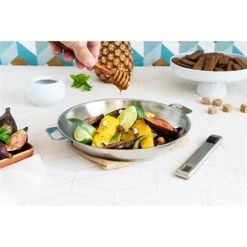 Poêle Inox Strate 24 Cm 7 Poêle Inox Strate 24 Cm -Cuisine À Domicile 271141 3 4 Poele inox Strate 24 cm Cristel