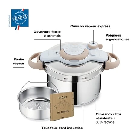Cocotte-minute® Clipsominut Eco Respect 7,5 L Natural 3 Cocotte-minute® Clipsominut Eco Respect 7,5 L Natural – Image 3