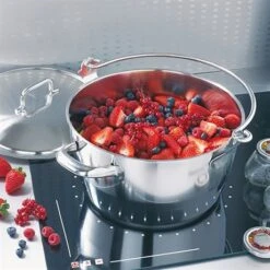 Lot Marmite à Crustacés Confiture 30 Cm Et Couvercle -Cuisine À Domicile 273111 2 3 Lot Marmite a crustaces confiture 30 cm et couvercle