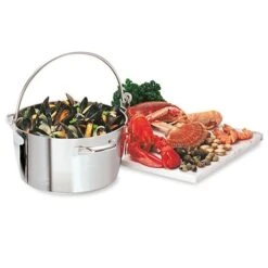 Lot Marmite à Crustacés Confiture 30 Cm Et Couvercle -Cuisine À Domicile 273111 3 3 Lot Marmite a crustaces confiture 30 cm et couvercle