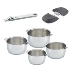 BEKA Lot 4 Casseroles Select Avec Une Poignée Et 2 Anses Gris
