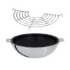 Lot Wok Inox Revêtu Et Grille Casteline 28 Cm