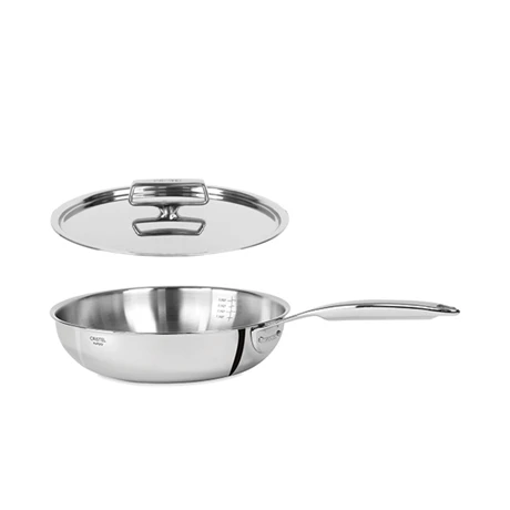 Lot Poêle Sautoir Et Couvercle Inox Castel’Pro 28 Cm 1 Lot Poêle Sautoir Et Couvercle Inox Castel’Pro 28 Cm