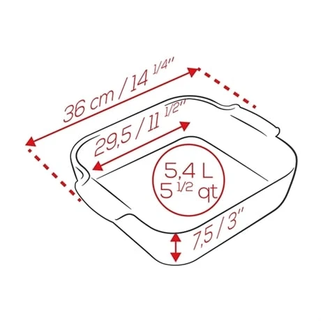 Peugeot Plat Carré Céramique Terracotta 36 Cm 2 Peugeot Plat Carré Céramique Terracotta 36 Cm – Image 2