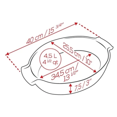 Peugeot Plat à Four Ovale Appolia 40 Cm Ardoise 2 Peugeot Plat à Four Ovale Appolia 40 Cm Ardoise – Image 2
