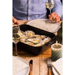 Produits populaires -Cuisine À Domicile 301367 1 2 Plat a four ceramique Appolia rectangulaire noir mat 36 cm Peugeot