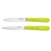 Opinel Set 2 Couteaux Office Lames Lisse Et Crantée 10 Cm Couleur Pomme