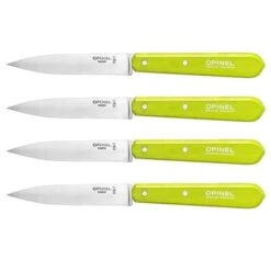 Opinel Set 4 Couteaux Office Lames Lisses Inox 10 Cm Coloris Pomme