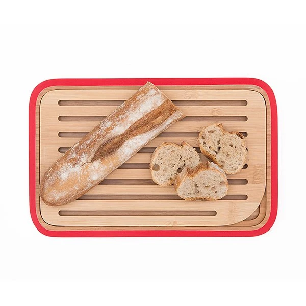 Planche à Pain En Bambou Rouge 28 Cm 1 Planche à Pain En Bambou Rouge 28 Cm