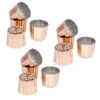 Patisse Lot 12 Moules à Canelés Bordelais Cuivre 4,5 Cm