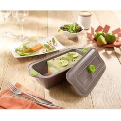 Rigiflex Terrine En Silicone Structure Acier Avec Couvercle 2 En 1 24 Cm -Cuisine À Domicile 511103 4 3 Rigiflex Terrine en silicone structure acier avec couvercle 2 en 1 24 cm Mathon