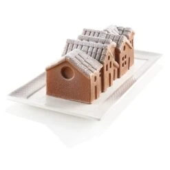 Silikomart Moule 3D Bûche Village Enneigé En Silicone -Cuisine À Domicile 511158 2 2 Moule 3D buche village enneige en silicone Silikomart
