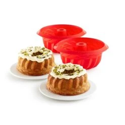 Lekue 2 Moules à Gâteaux Silicone Kouglof 15 Cm 700 Ml