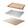 Lot Plaque à Pâtisserie, Tapis De Cuisson Silicone Et Feuille De Protection Pour Four