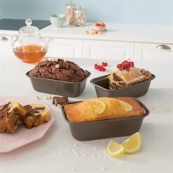 Set 3 Mini Moules à Cake Acier Revêtu 15,5 Cm -Cuisine À Domicile 541092 2 3 Set 3 mini moules a cake acier revetu 15 5 cm Mathon