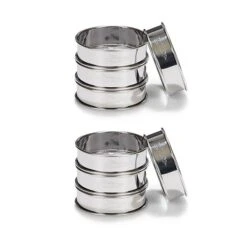 Patisse Lot De 8 Cercles à Tartes En Inox 8cm