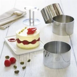 Produits populaires -Cuisine À Domicile 57986 1 4 Lot 3 cercles de presentation en inox avec poussoir 3 supports Mathon
