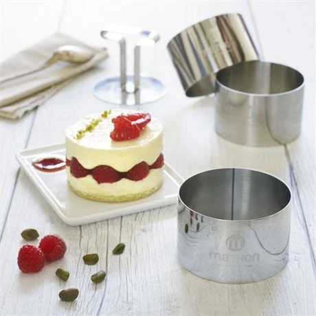 Lot 3 Cercles De Présentation En Inox Avec Poussoir + 3 Supports 2 Lot 3 Cercles De Présentation En Inox Avec Poussoir + 3 Supports – Image 2