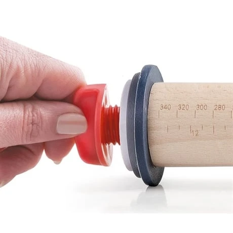 Rouleau à Pâtisserie En Hêtre Avec Anneaux 3 Rouleau à Pâtisserie En Hêtre Avec Anneaux – Image 3