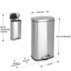 Poubelle De Cuisine En Inox 30 L 7 Poubelle De Cuisine En Inox 30 L -Cuisine À Domicile 604120 3 2 Poubelle de cuisine en inox 30 L Mathon