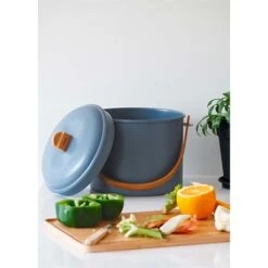 Seau à Compost D’intérieur Ardoise 7 L 5 Seau à Compost D’intérieur Ardoise 7 L -Cuisine À Domicile 606079 2 1 Seau a compost d interieur ardoise 7 L Pebbly