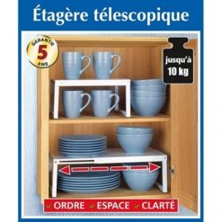 Etagère Télescopique En Fer -Cuisine À Domicile 60685 3 5 Etagere telescopique en fer Wenko by Maximex