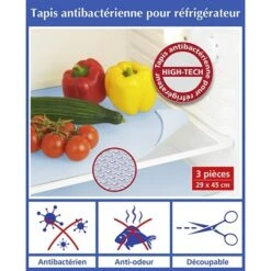 3 Tapis Antibactériens Pour Réfrigérateur -Cuisine À Domicile 60766 3 2 3 Tapis antibacteriens pour refrigerateur Wenko by Maximex