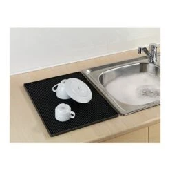 Tapis égouttoir Silicone Noir 40 Cm