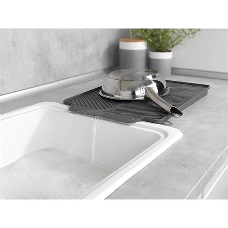 Tapis égouttoir Linéa Gris 1 Tapis égouttoir Linéa Gris