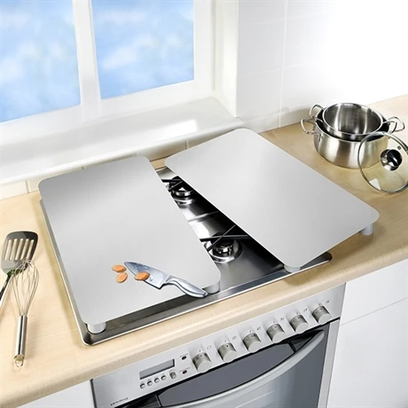 Set De 2 Couvres Plaques Argent 30 X 52 Cm 1 Set De 2 Couvres Plaques Argent 30 X 52 Cm