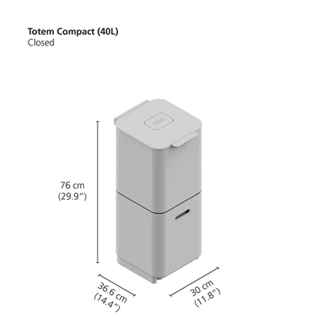 Joseph Joseph Poubelle Totem Pierre 40 L - 2 Compartiments 20 L 5 Joseph Joseph Poubelle Totem Pierre 40 L - 2 Compartiments 20 L – Image 5