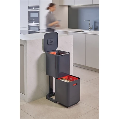 Joseph Joseph Poubelle Totem Graphite 40 L - 2 Compartiments 20 L 2 Joseph Joseph Poubelle Totem Graphite 40 L - 2 Compartiments 20 L – Image 2