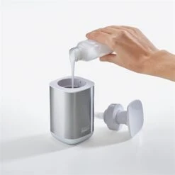 Joseph Joseph Pompe à Savon - Inox Blanc -Cuisine À Domicile 658014 2 3 Pompe a savon Inox Blanc Joseph Joseph