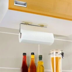 Porte Essuie-tout Chrome à Ventouse -Cuisine À Domicile 673060 3 4 Porte Essuie tout chrome a ventouse Wenko by Maximex