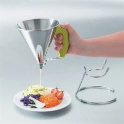 De Buyer Entonnoir à Piston Vert -Cuisine À Domicile 67351 3 1 Entonnoir a piston vert De Buyer