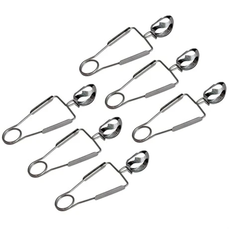 Lot De 6 Pinces à Escargot Inox 1 Lot De 6 Pinces à Escargot Inox